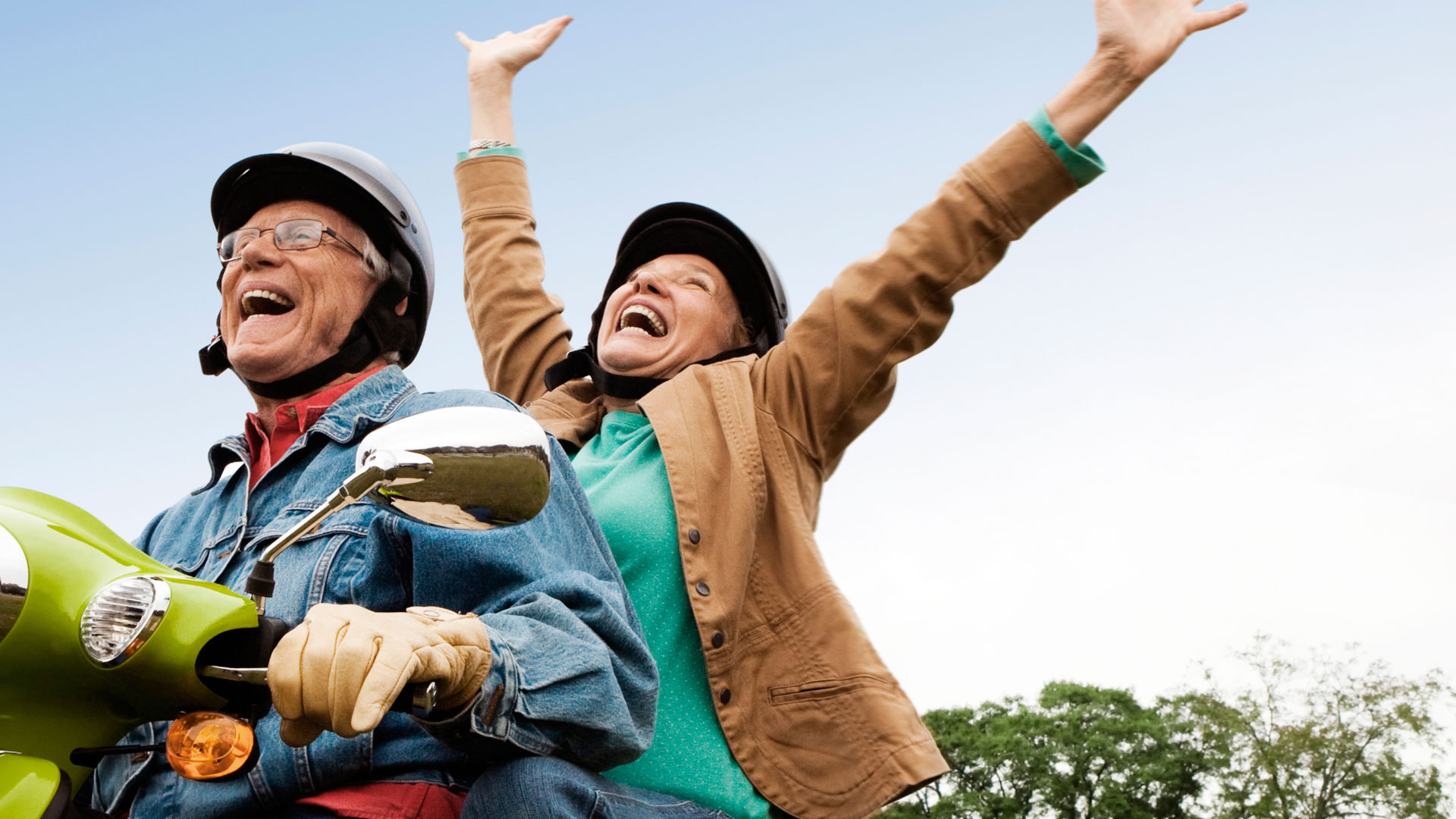 Senior Couple on Scooter