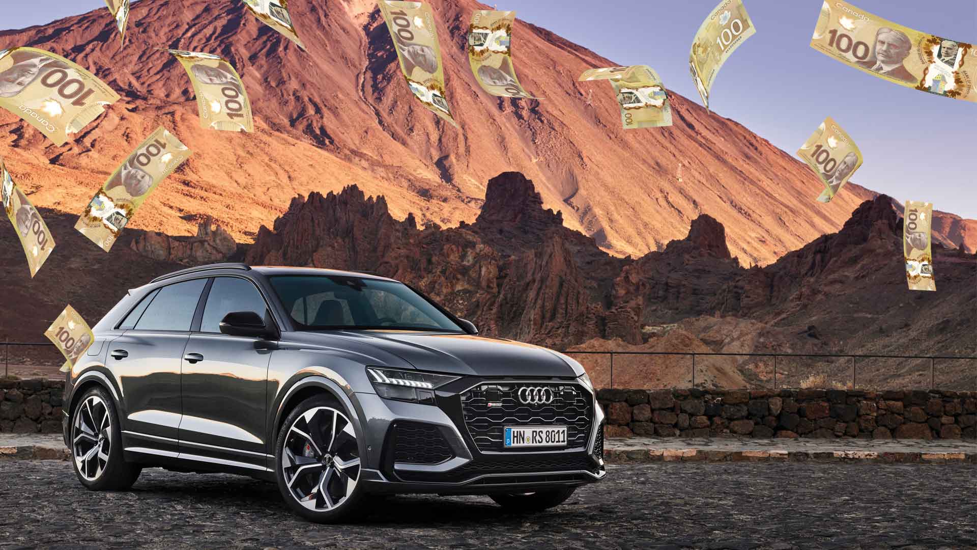 A black Audi RS Q8