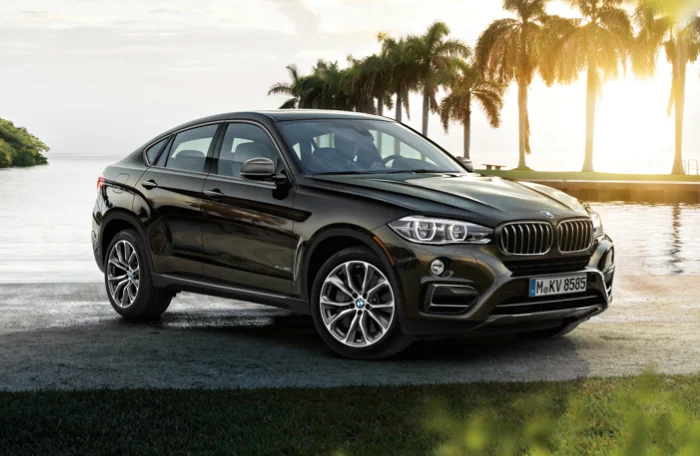 A black BMW X6 car