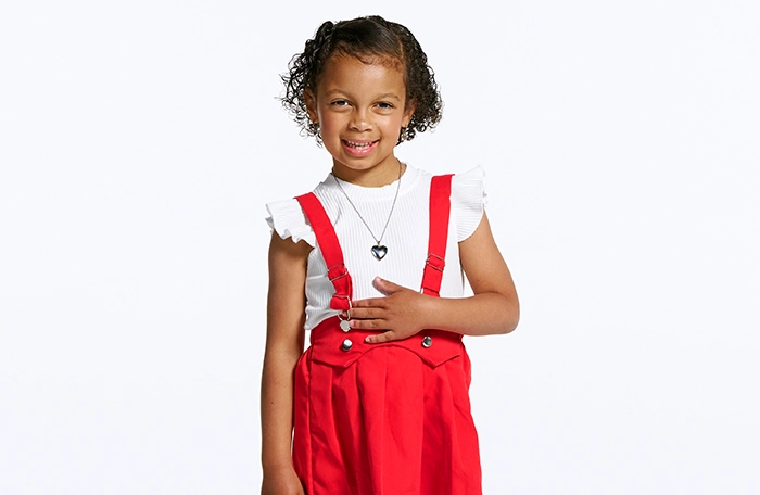 Young heart transplant recipient Nora smiles brightly.
