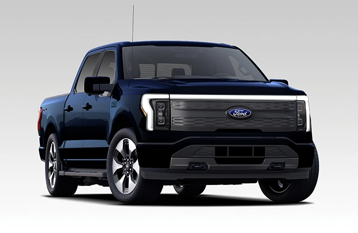 A Ford F-150 Lightning Platinum Truck
